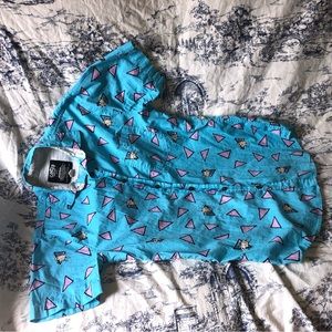 Rocko's Modern Life Nickelodeon Button Up Short Sleeve Shirt Men's S.